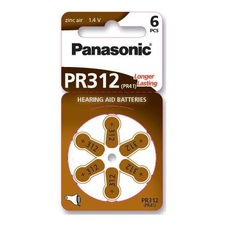 PR312 Μπαταρία Ακουστικών Panasonic 1.4V Blister