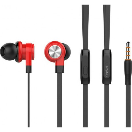 CELEBRAT ακουστικά με μικρόφωνο D1-RED
